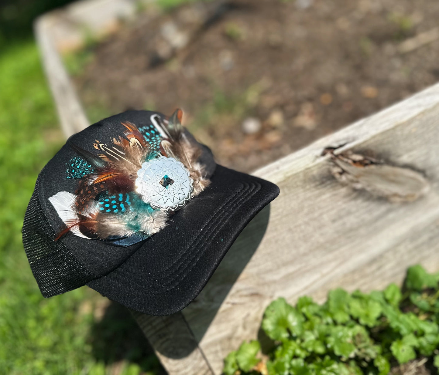 Ruffle some feathers trucker hat