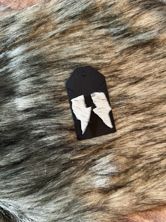 Cowhide Lightening Bolts