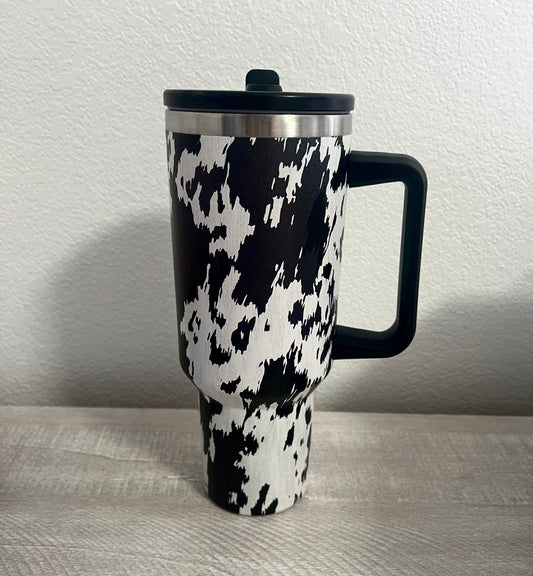 Cow Hide 40 oz Tumbler