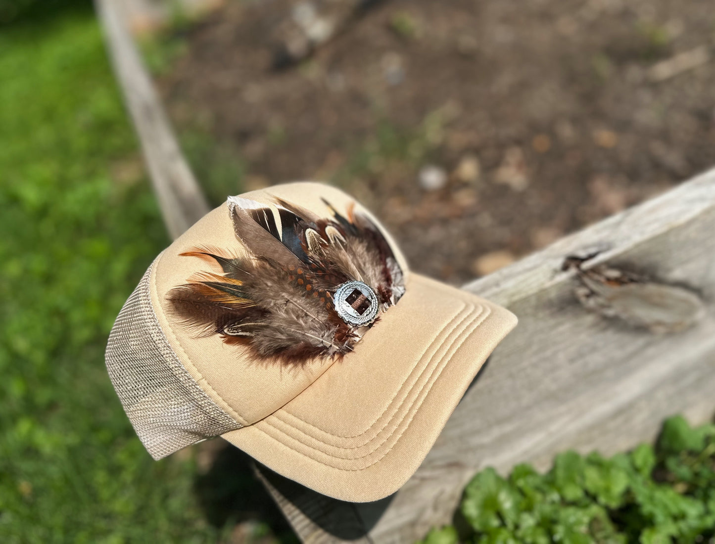 Ruffle some feathers trucker hat