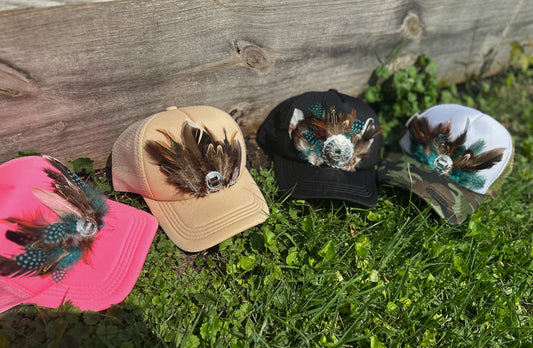 Ruffle some feathers trucker hat