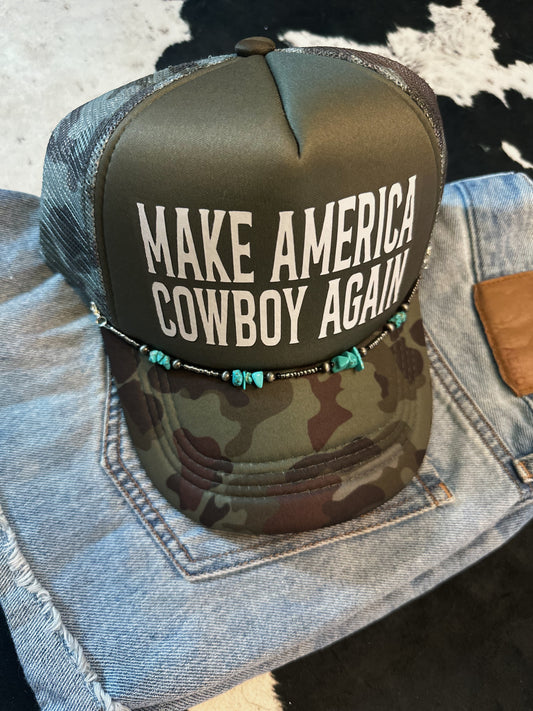 Turquoise Chunk Hat Chain